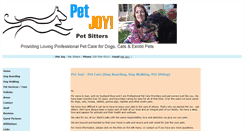 Desktop Screenshot of petjoysitters.com